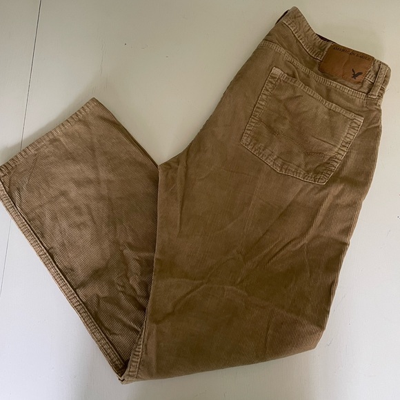 American Eagle Mens 34x3 Corduroy Brown 